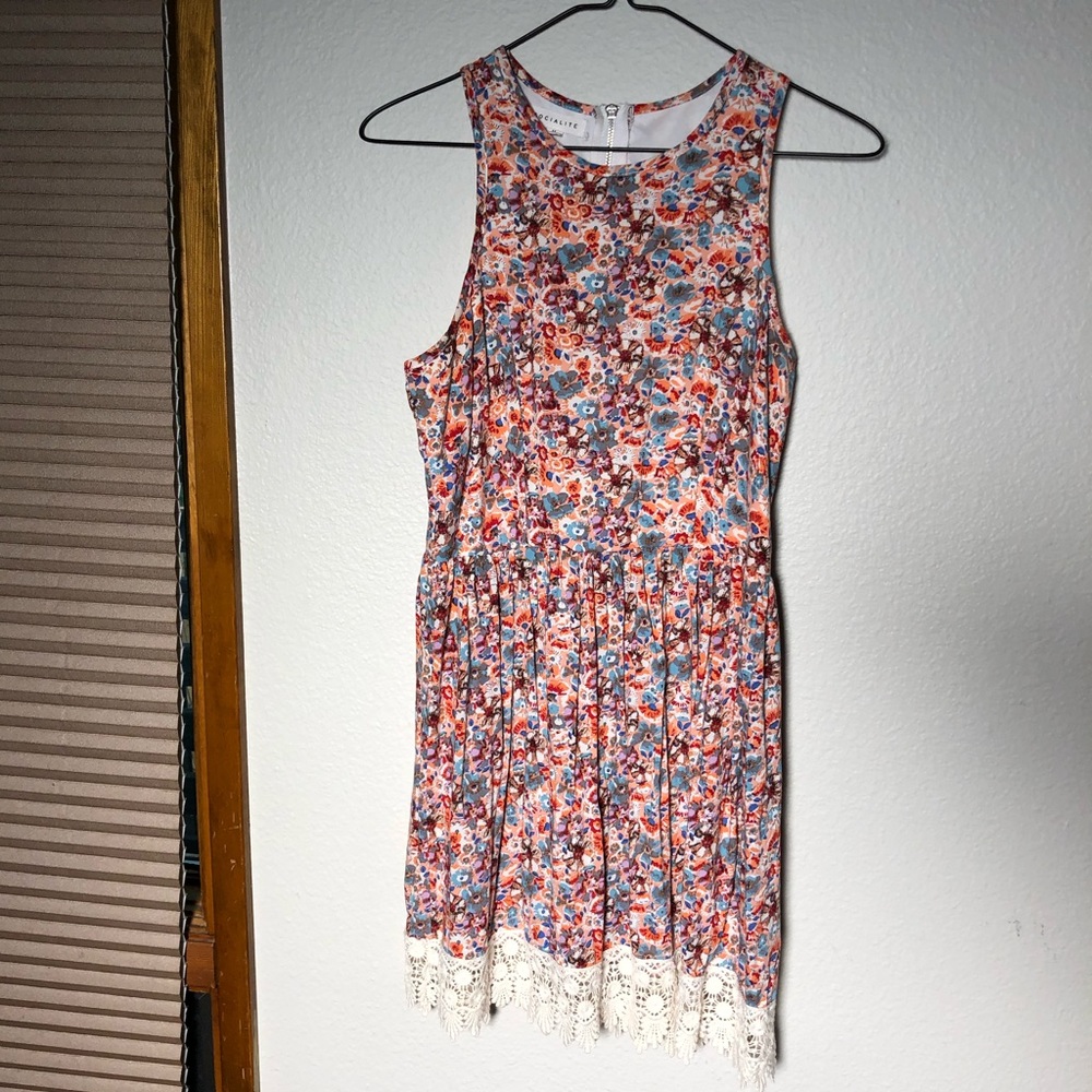 Socialite Pink Lace Floral Dress
